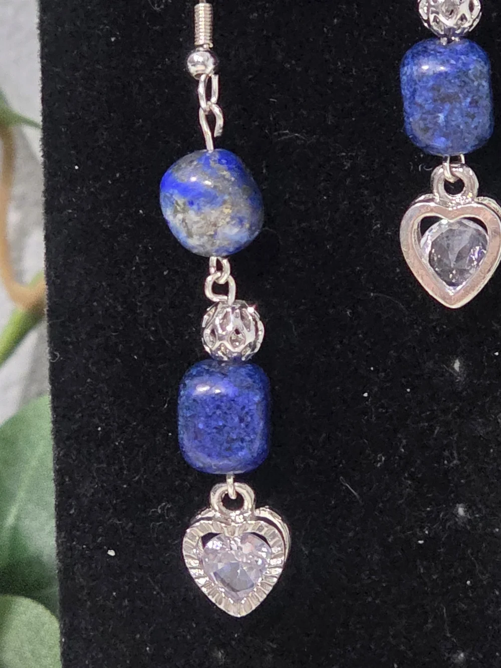 Lapis Lazuli Drop Earrings Hand-Crafted